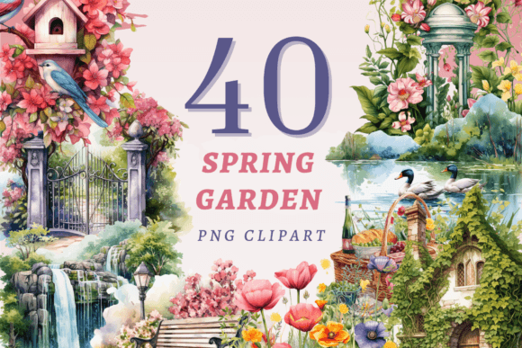 Download Spring Garden PNG Bundle - Spring Collection