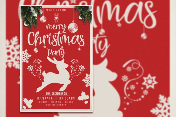 Download Christmas Party Flyer or Poster Template - Party Collection